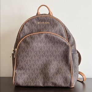 Michael Kors Signature Brown Backpack